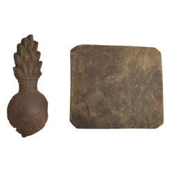 Alamo Battlefield Relic Buckle & Flaming Bomb