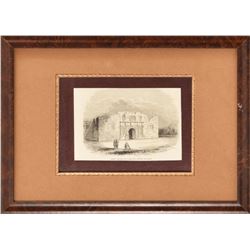 Early Alamo Etching "Texas: Church of Alamo"