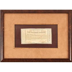 1837 Consolidated Fund Of Texas $100