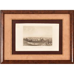 "New Braunfels In Texas" Etching Circa 1850s