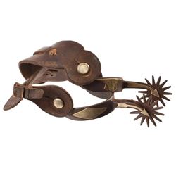 Kelly Bros. Steer Head Pattern Arrow Shank Spurs