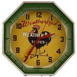 Weather Bird Shoes Neon Clock
