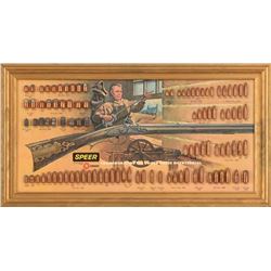 Speer Bullet Board with Kentucky Rifle