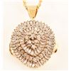 Image 1 : 14k Gold Diamond Pendant with Chain
