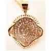 Image 3 : 14k Gold Diamond Pendant with Chain