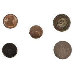 Five Assorted Alamo Relics