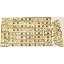 Collection Of Blue & Red Seal Dollar Bills
