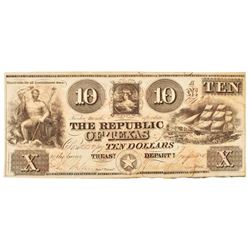 Republic of Texas $10 Bill