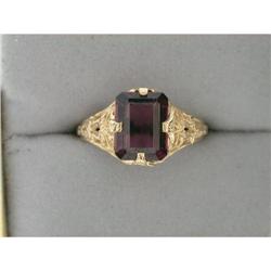 14k Yellow Gold Garnet Ring (42674)