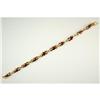 Image 2 : 14K GOLD BRACELET GARNETS = FIVE CARATS! (61437)