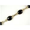 Image 2 : 14K GOLD BRACELET BLACK ONYX 24 CARATS! (61308)