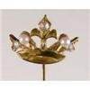 Image 1 : ANTIQUE EDWARDIAN 14k GOLD STICKPIN CROWN DIAMONDS (61030)