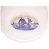 Image 1 : Oval Pin featuring a Holland scene with boats (60829)