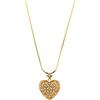 Image 1 : 14K GOLD DIAMOND HEART PENDANT w 14K GOLD CHAIN 18 INCHES (62154)