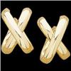 Image 1 : 14K GOLD EARRINGS  - X - Design (60865)