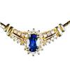 Image 1 : 14K Gold Necklace SAPPHIRE w DIAMONDS (60906)
