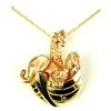 Image 1 : 14K GOLD PENDANT NOAHS ARK w ANIMALS (61324)