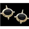 Image 1 : 14k Yellow Gold Black Onyx Earrings (58591)