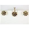 Image 1 : 18K EARRINGS w PENDANT SAPPHIRES DIAMONDS (61993)