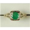 Image 1 : ANTIQUE STYLE RING EMERALD 1.00 CARAT! FILIGREE WORK (62150)
