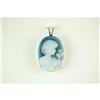 Image 1 : BLUE AGATE CAMEO PENDANT - EXQUISITE (60881)