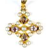 Image 1 : Impressive Pendant AMETHYSTS PEARLS (61983)