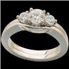 Image 1 : PLATINUM 3 DIAMOND ENGAGEMENT RING .50 CARATS (58162)