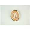 Image 2 : 14K GOLD CAMEO PIN PENDANT OF 2 DANCERS (61301)