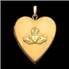 Image 1 : 14K GOLD HEART CLADDAGH LOCKET (58785)