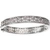 Image 1 : 14k White GOLD Bangle Bracelet DIAMONDS! (61936)