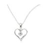 Image 1 : 14K WHITE GOLD NECKLACE HEART DIAMOND PENDANT (62180)