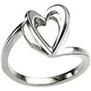 Image 1 : 14K WHITE GOLD RING HEART (62147)