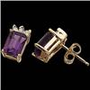 Image 1 : 14k Yellow Gold Amethyst Earrings (58747)
