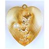 Image 1 : 1950s 14k  GOLD HEART CHARM w CHERUB  (60299)