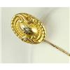 Image 1 : ANTIQUE 14k GOLD VICTORIAN STICKPIN w DIAMOND 1880 (61063)