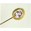 Image 1 : ANTIQUE EDWARDIAN 14k GOLD STICKPIN w AMETHYST (61039)