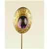 Image 1 : ANTIQUE GOLD STICKPIN AMETHYST 1880 (61045)