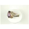 Image 2 : ANTIQUE STYLE 14K RING AMETHYST 11 CARATS! FILIGREE (60270)