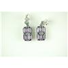 Image 1 : Antique Style Earrings AMETHYSTS w DIAMOND (60854)