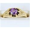 Image 1 : ANTIQUE Style GOLD RING w AMETHYST (59041)