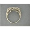 Image 3 : ANTIQUE WHITE GOLD RING 3 DIAMONDS FILIGREE (43159)