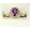 Image 1 : ANTIQUE WHITE GOLD RING AMETHYST ONE CARAT! (58228)