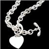 Image 1 : STERLING Silver Necklace Toggle HEART (59790)