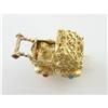 Image 3 : VINTAGE 14k GOLD BABY CARRIAGE CHARM w PEARLS TURQUOISES CORALS circa 1950 (61184)
