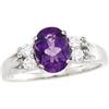 Image 1 : WHITE GOLD RING AMETHYST w DIAMONDS (58862)