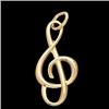 Image 1 : 14k Gold Music Note Pendant charm (61889)