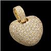 Image 1 : 14K HEART PENDANT DIAMONDS TWO CARATS! (58551)