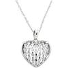 Image 1 : 14K WHITE GOLD DIAMOND HEART NECKLACE (62181)