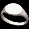 Image 1 : 14k WHITE Gold Signet Ring (60155)