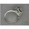 Image 3 : ANTIQUE STERLING SILVER RING BLACK ONYX W DIAMOND (40127)